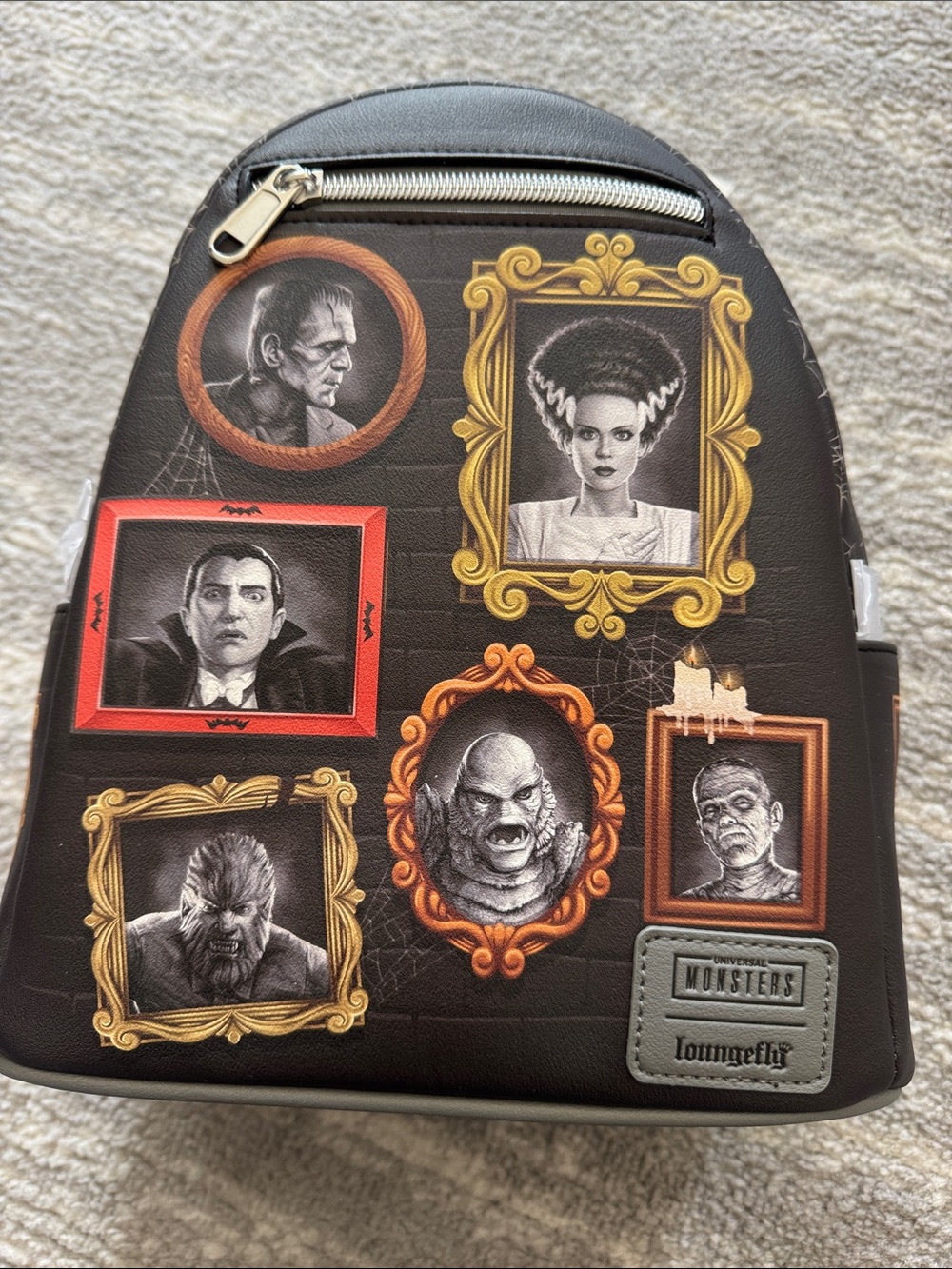 Loungefly Universal Monsters Black Mini Backpack
